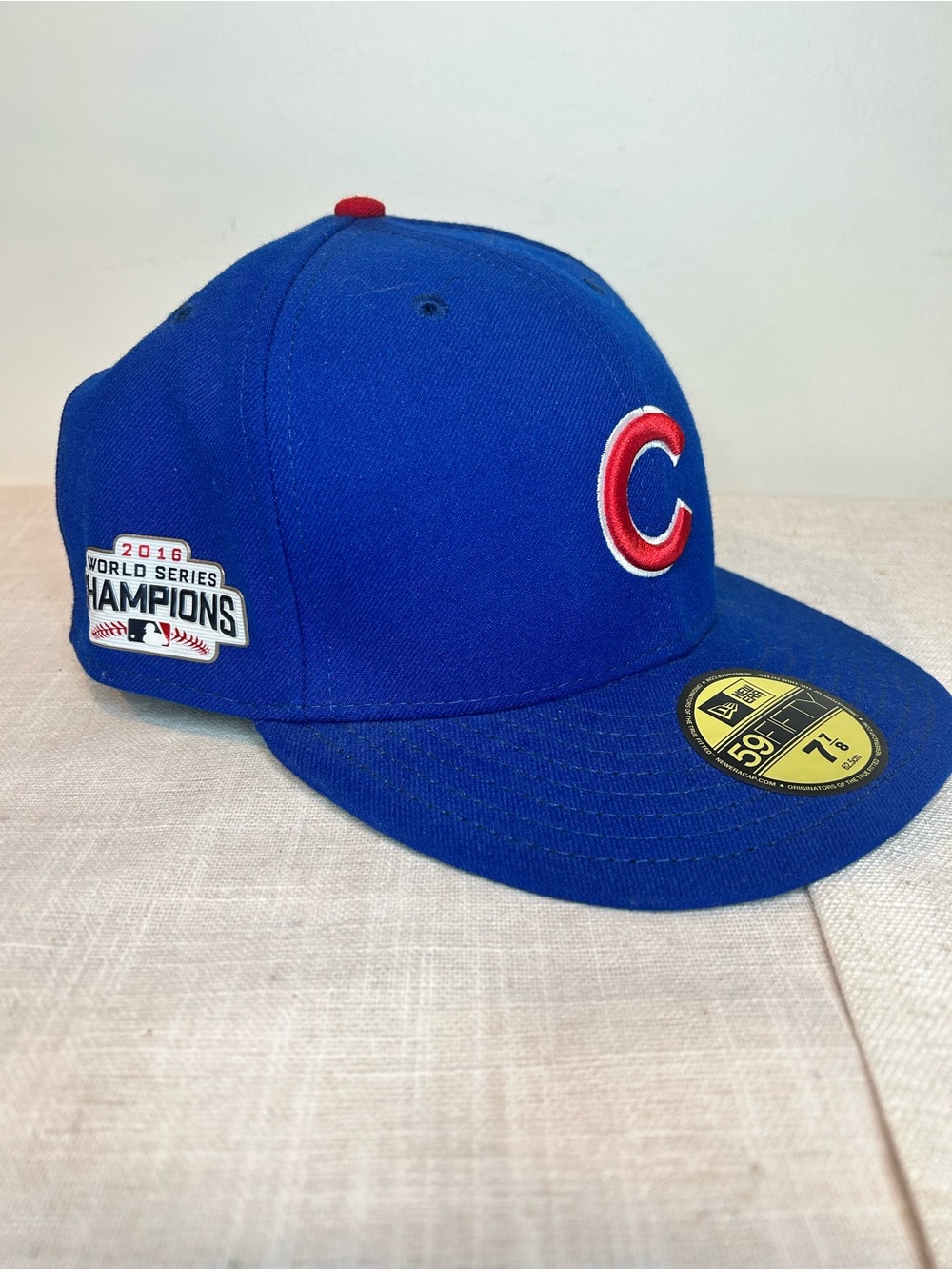 NWT New era Chicago Cubs 7 7/8 Royal Blue 2016 World Series Champions Fitted Cap